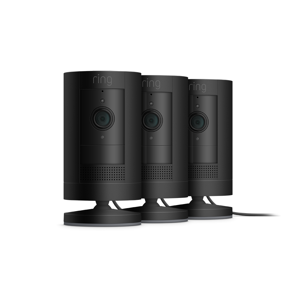 Noir:3-Pack Caméra de surveillance extérieure sur secteur | Stick Up Cam Plug-In