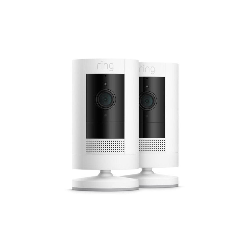 Blanc:2-Pack Caméra de surveillance extérieure sans fil | Stick Up Cam Battery