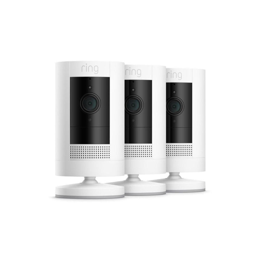 Blanc:3-Pack Caméra de surveillance extérieure sans fil | Stick Up Cam Battery