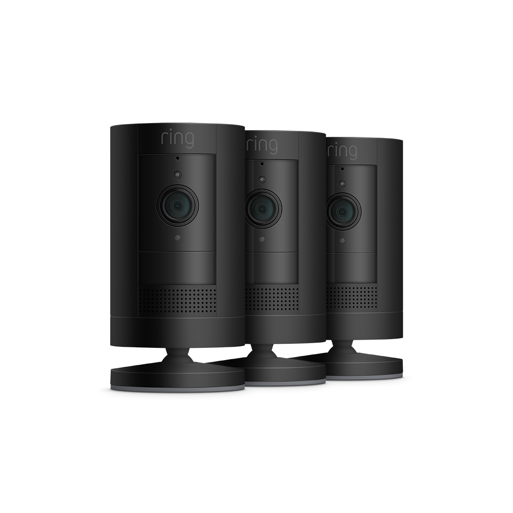 Noir:3-Pack Caméra de surveillance extérieure sans fil | Stick Up Cam Battery