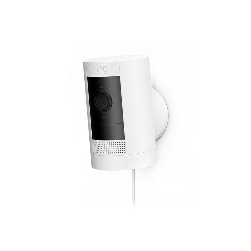 Blanc:Caméra de surveillance extérieure sur secteur | Stick Up Cam Plug-In