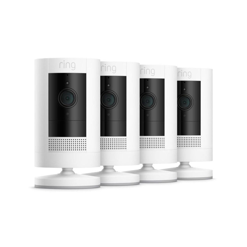 Blanc:4-Pack Caméra de surveillance extérieure sans fil | Stick Up Cam Battery