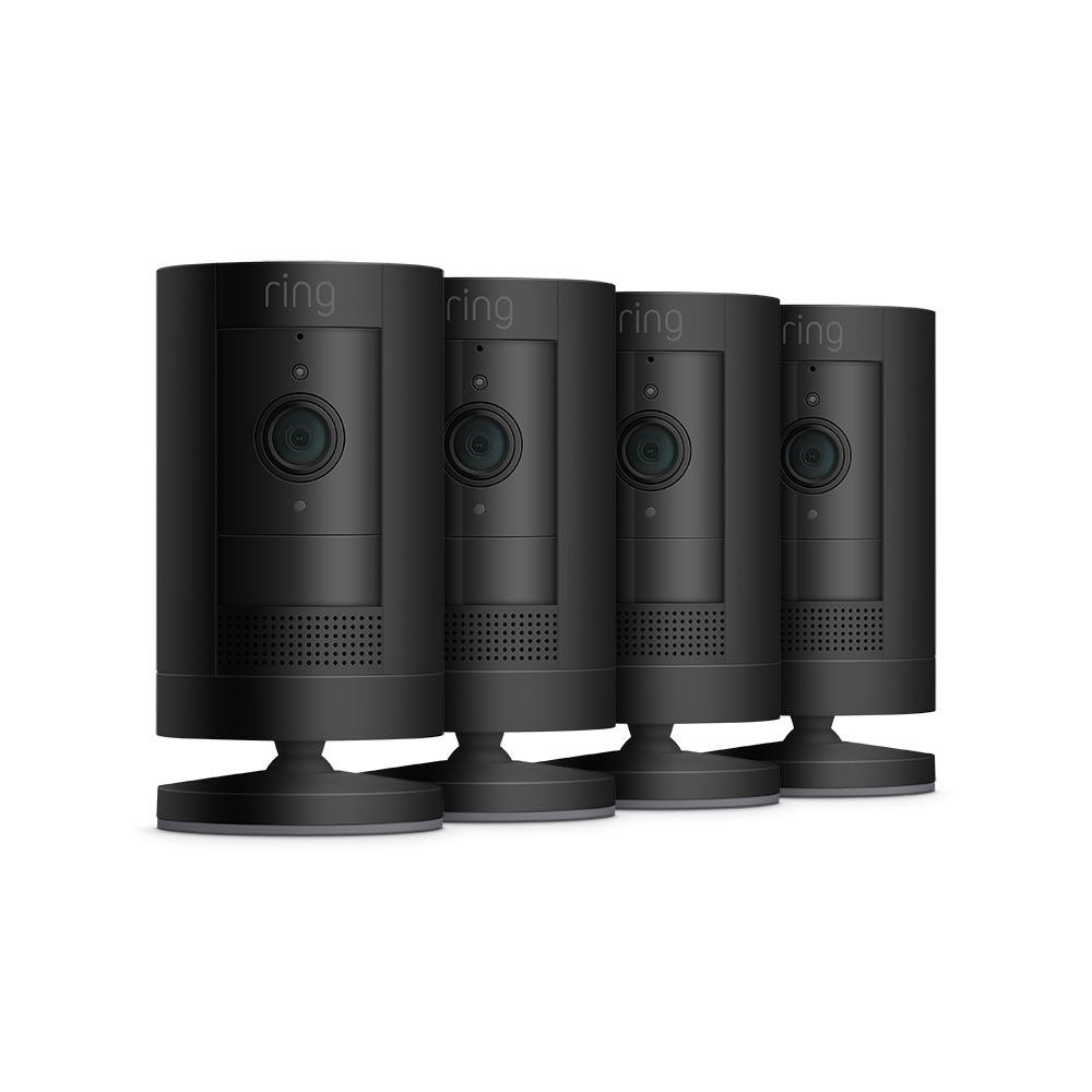 Noir:4-Pack Caméra de surveillance extérieure sans fil | Stick Up Cam Battery