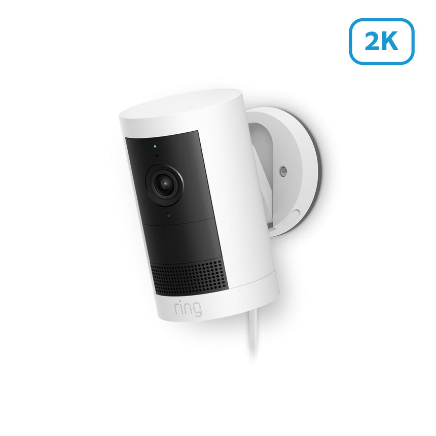 Blanc:Caméra extérieure Plus avec adaptateur secteur (Outdoor Camera Plus)