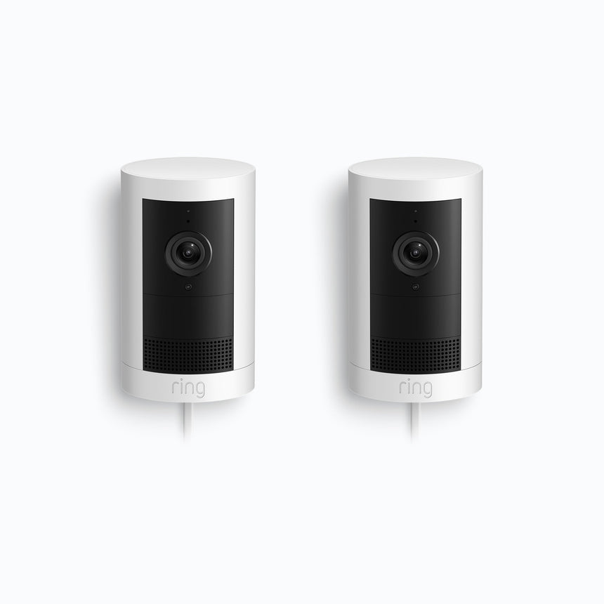 Blanc:Lot de 2 caméras extérieures Plus avec adaptateur secteur (Outdoor Camera Plus)