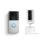 Nickel satiné:Caméra intérieure orientable + Sonnette vidéo Plus sans fil (Pan-Tilt Indoor Camera + Battery Video Doorbell Plus)