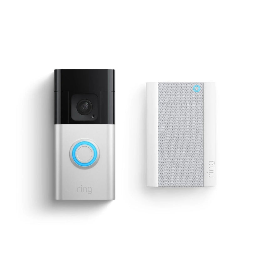 Nickel satiné:Battery Video Doorbell Plus + Chime Pro