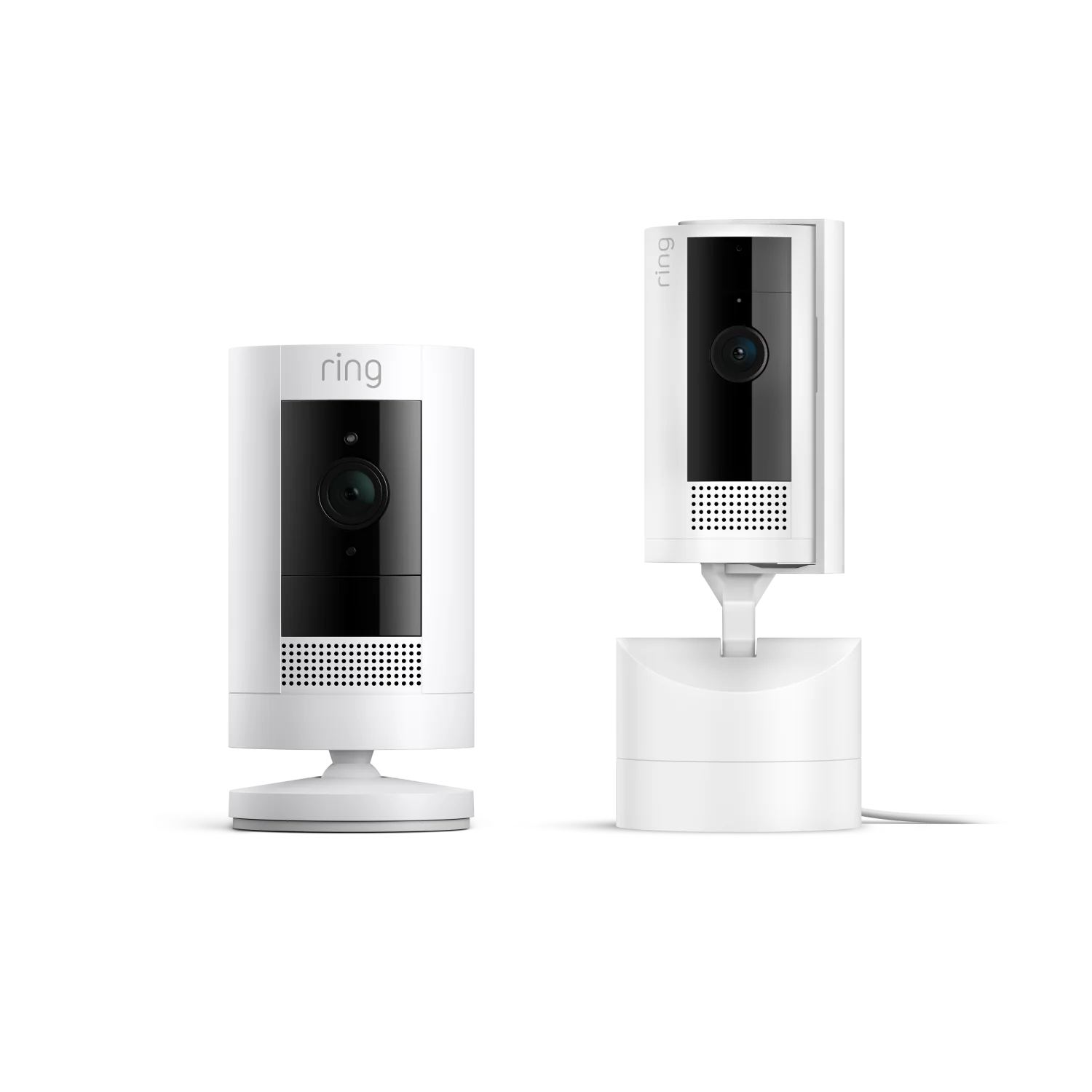 Blanc:Caméra intérieure orientable + Caméra extérieure sans fil (Pan-Tilt Indoor Camera + Stick Up Cam)