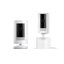 Blanc:Caméra intérieure orientable + Caméra extérieure sans fil (Pan-Tilt Indoor Camera + Stick Up Cam)