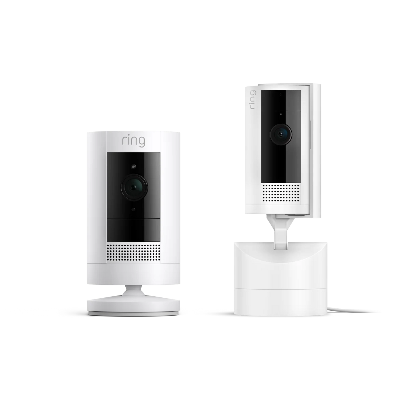 Blanc:Caméra intérieure orientable + Caméra extérieure sans fil (Pan-Tilt Indoor Camera + Stick Up Cam)