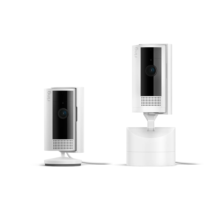 Blanc:Caméra intérieure orientable + Caméra intérieure 2e gén. (Pan-Tilt Indoor Camera + Indoor Camera 2e gén.)